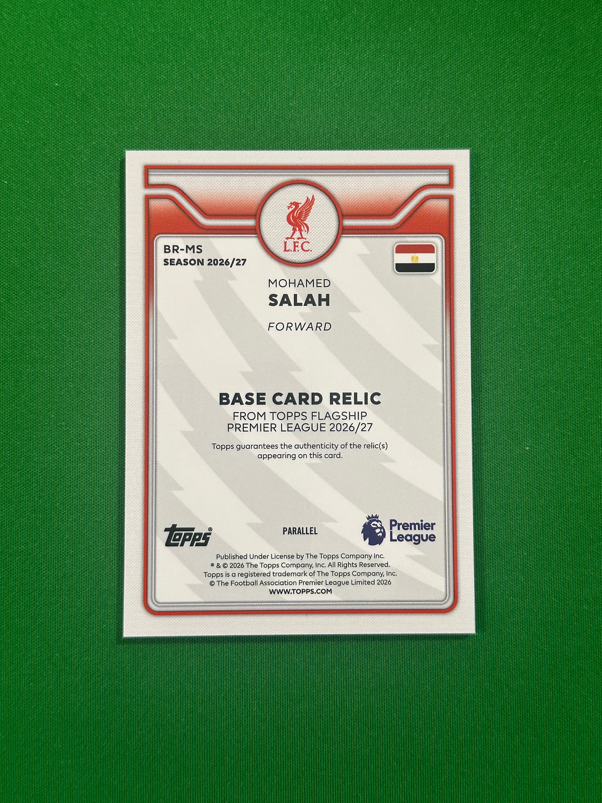 Mohamed Salah Relic Blue 077/150 — back