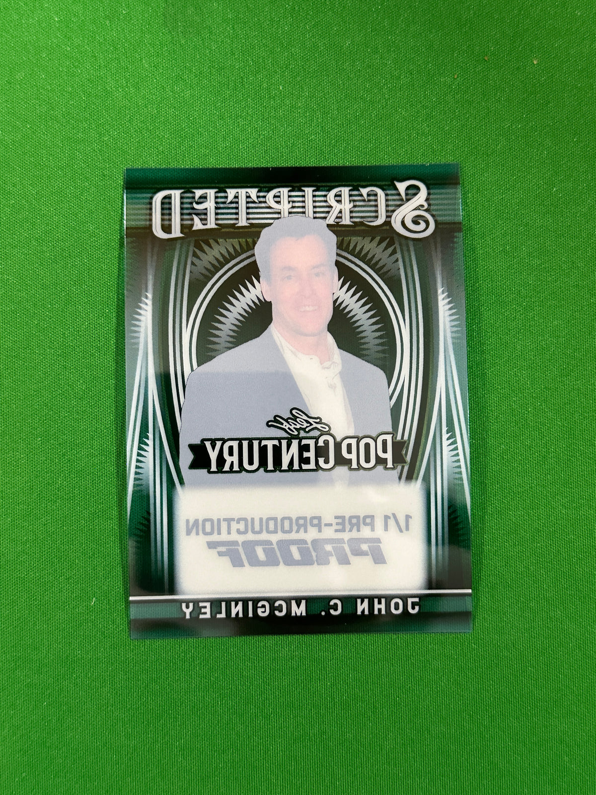 John C. McGinley Scripted Pre-Production Proof 1/1 - Leaf Pop Century 2025 - back