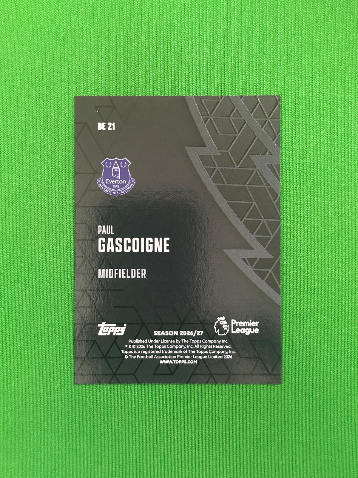 Paul Gascoigne Black Edge — back