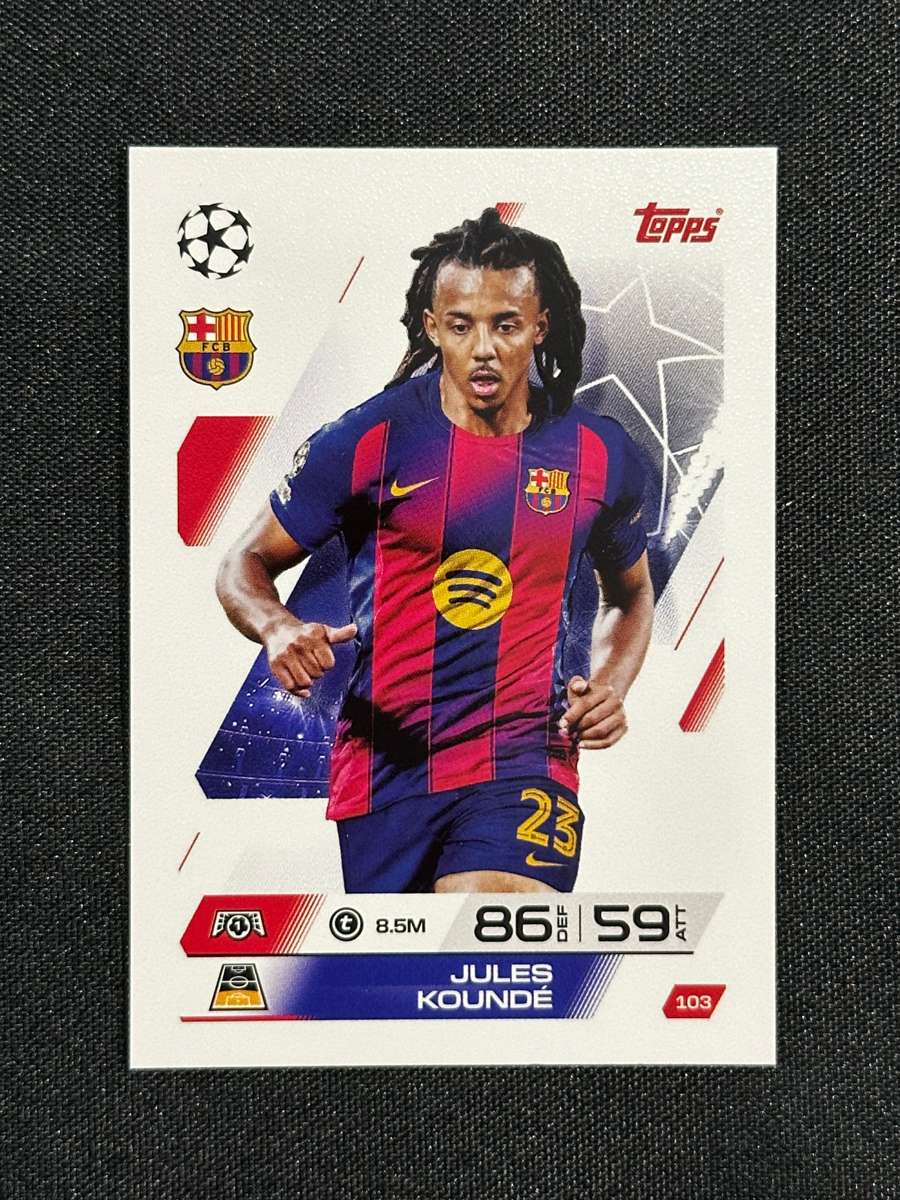 2000年 スーパー耐久 ColleCa JFB Collection カード 103 Jules Koundé Barcelona Base - Topps Match Attax 2025/26