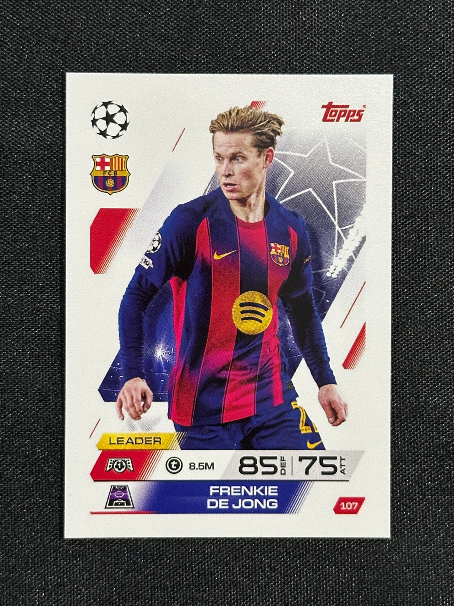 107 Frenkie de Jong Barcelona Base - Topps Match Attax 2025/26