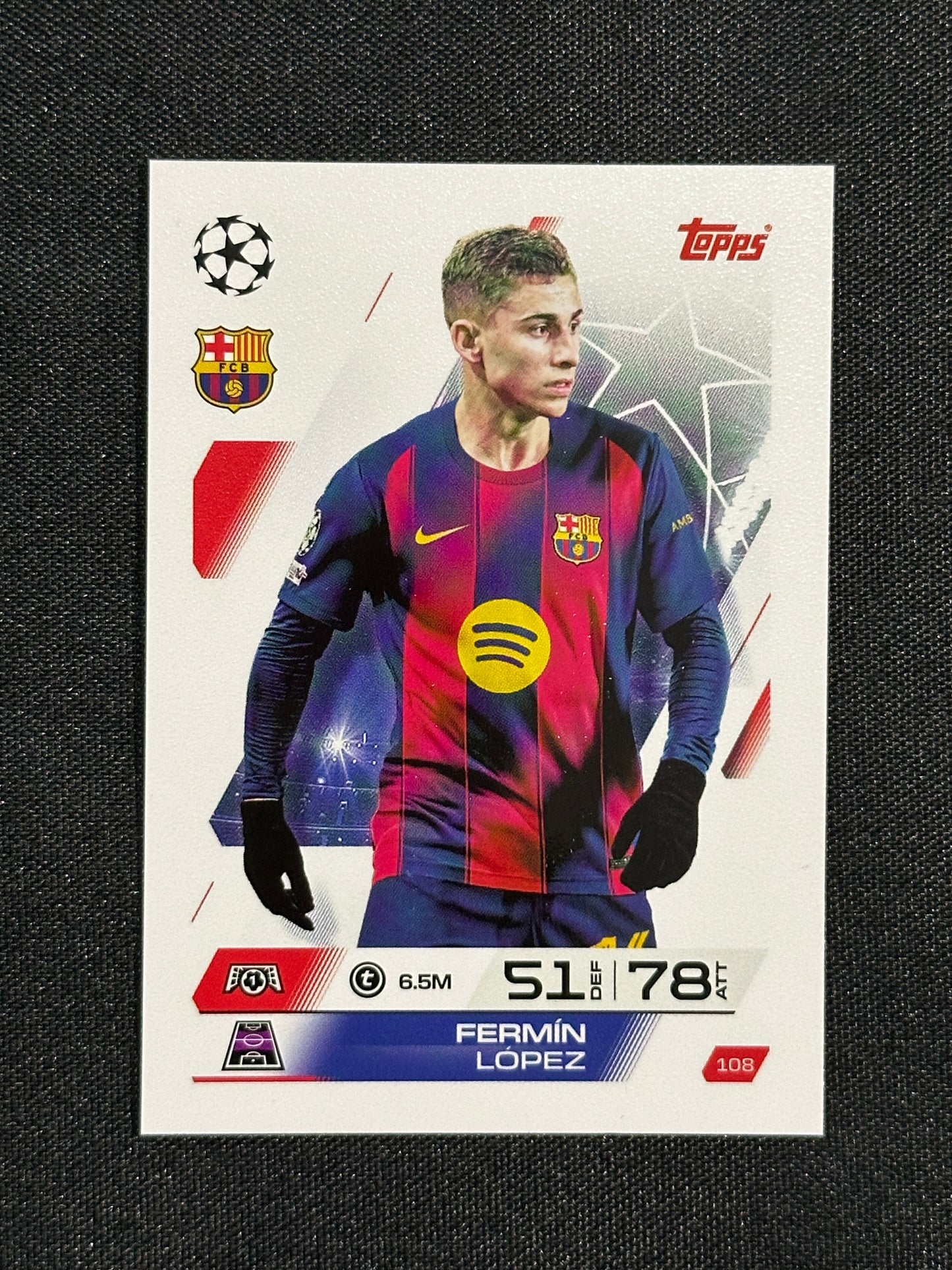 108 Fermín López Barcelona Base - Topps Match Attax 2025/26