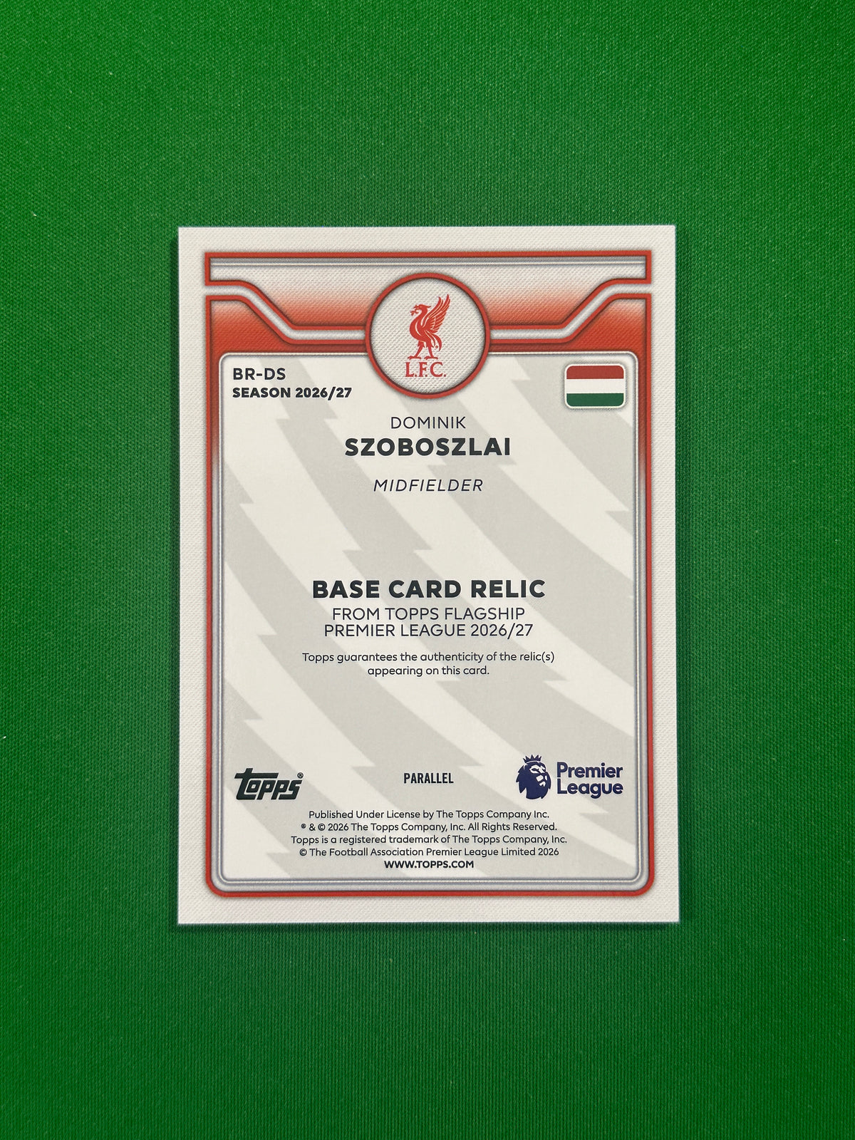Dominik Szoboszlai Relic Blue 081/150 — back