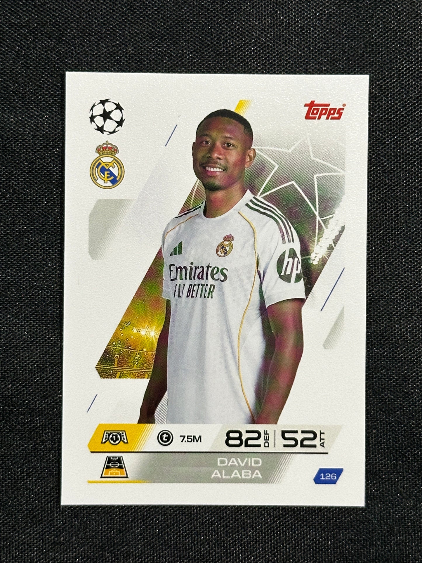 126 David Alaba Real Madrid Base - Topps Match Attax 2025/26