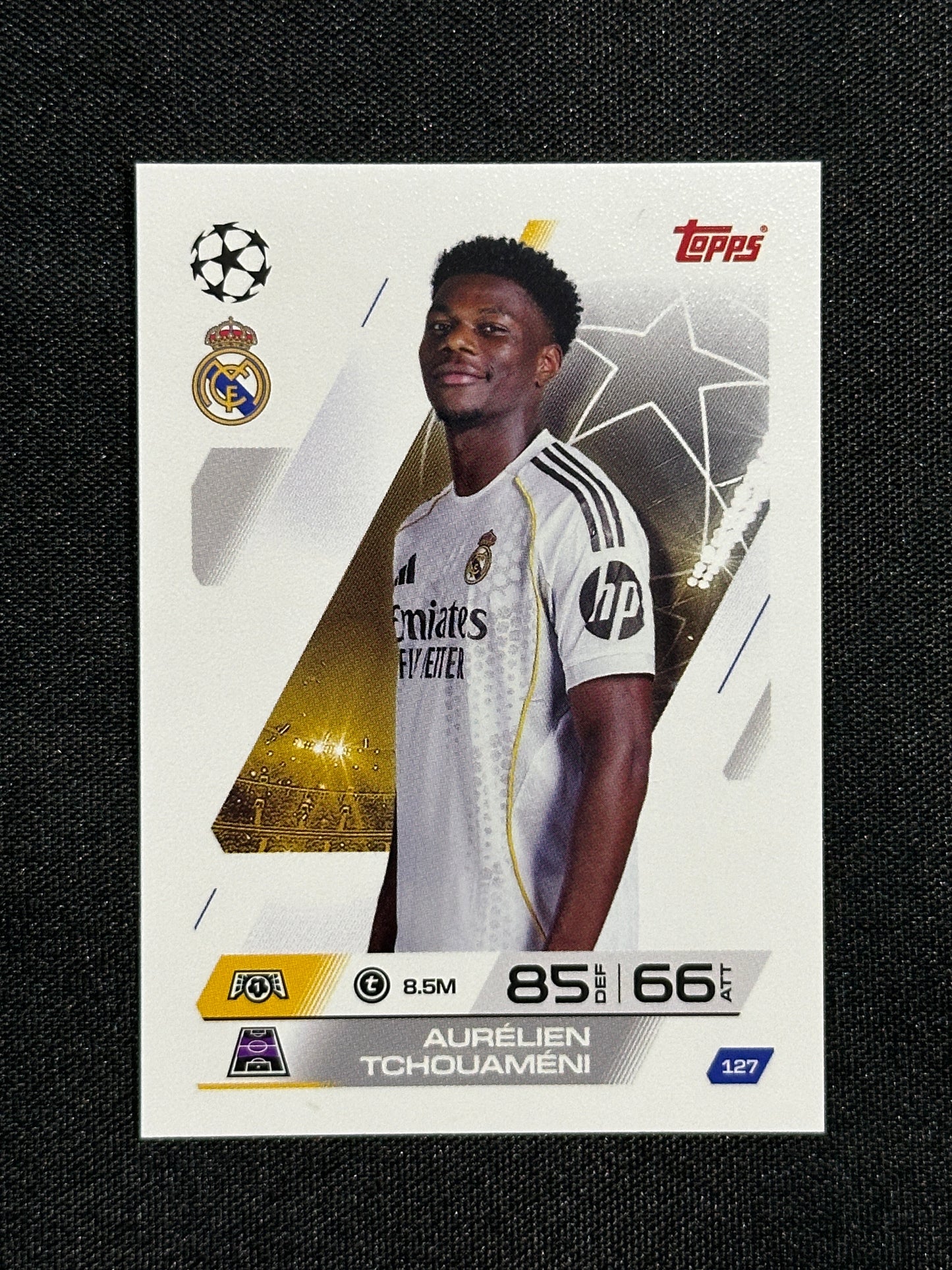 127 Aurélien Tchouaméndi Real Madrid Base - Topps Match Attax 2025/26