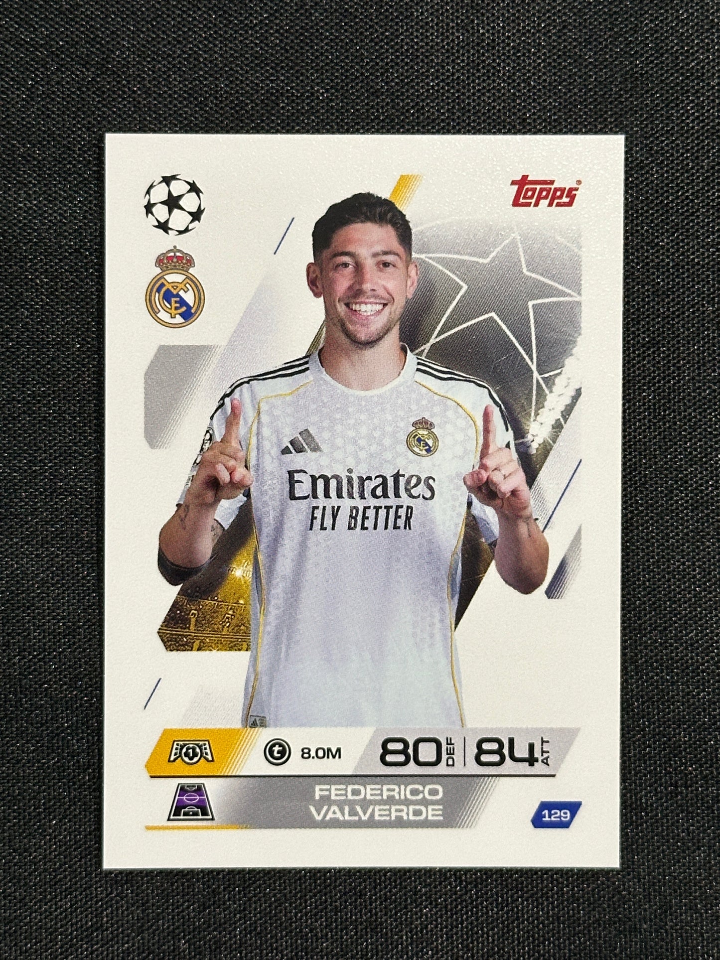 129 Federico Valverde Real Madrid Base - Topps Match Attax 2025/26