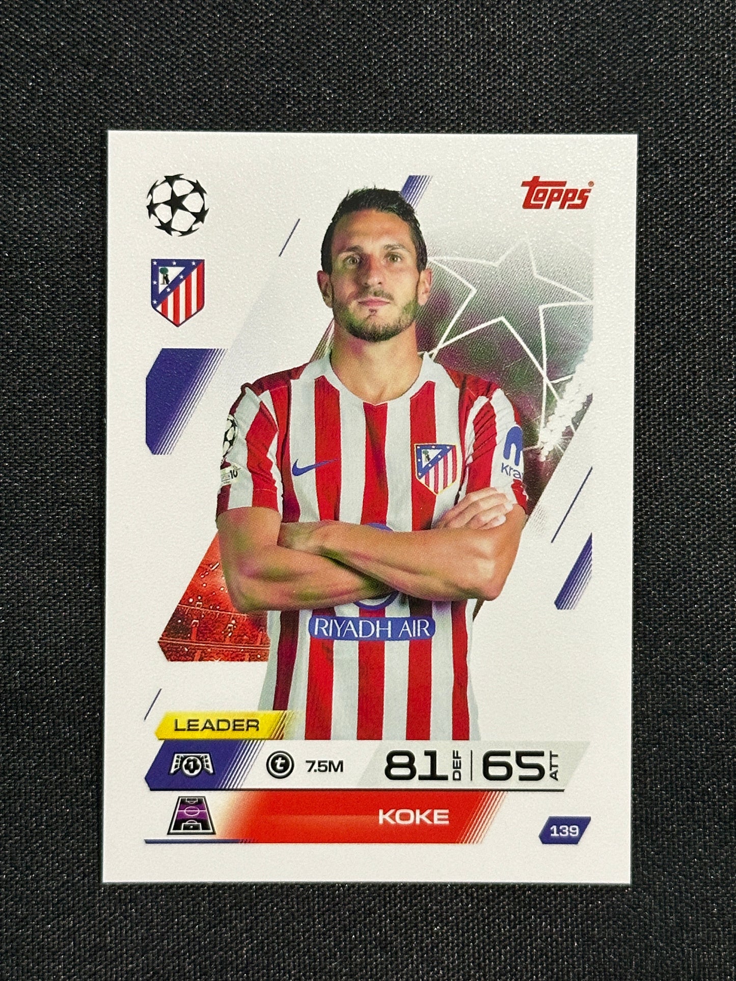 139 Koke Atletico Madrid Base - Topps Match Attax 2025/26