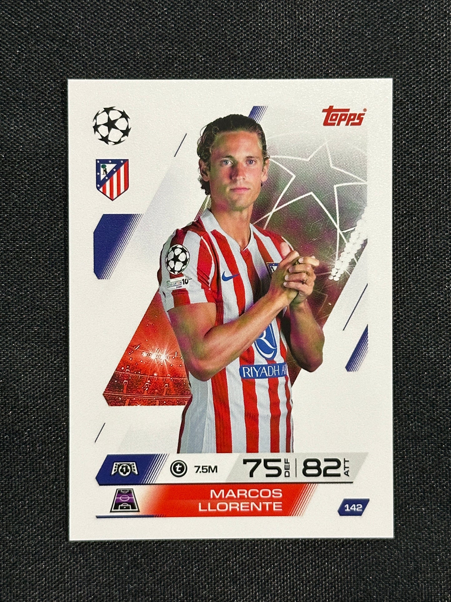 142 Marcos Llorente Atletico Madrid Base - Topps Match Attax 2025/26