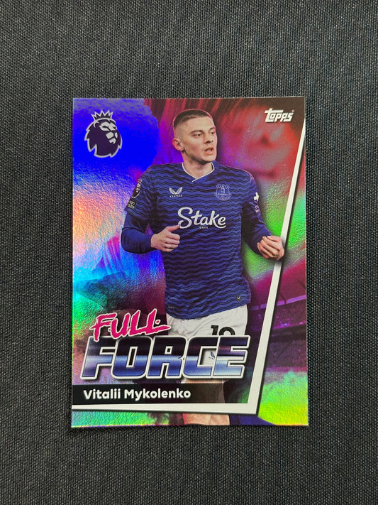 143 Vitalii Mykolenko Everton Full Force - Topps Premier League 2026