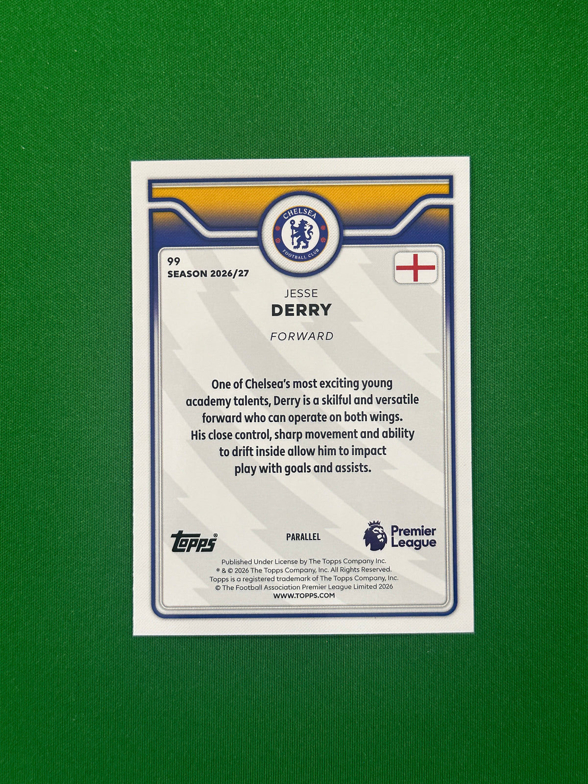 Jesse Derry Green 30/99 — back