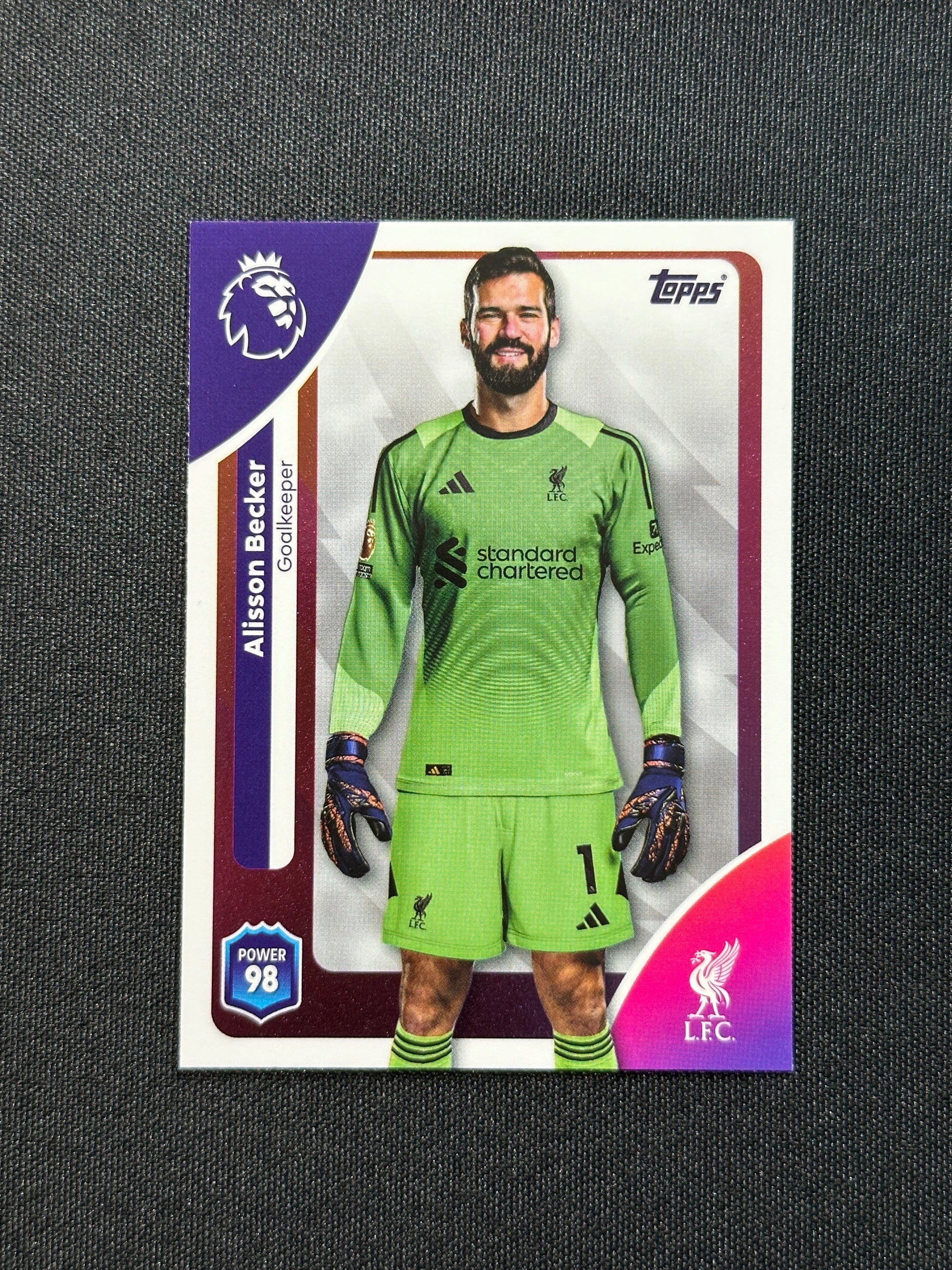 164 Alisson Becker Liverpool Base - Topps Premier League 2026