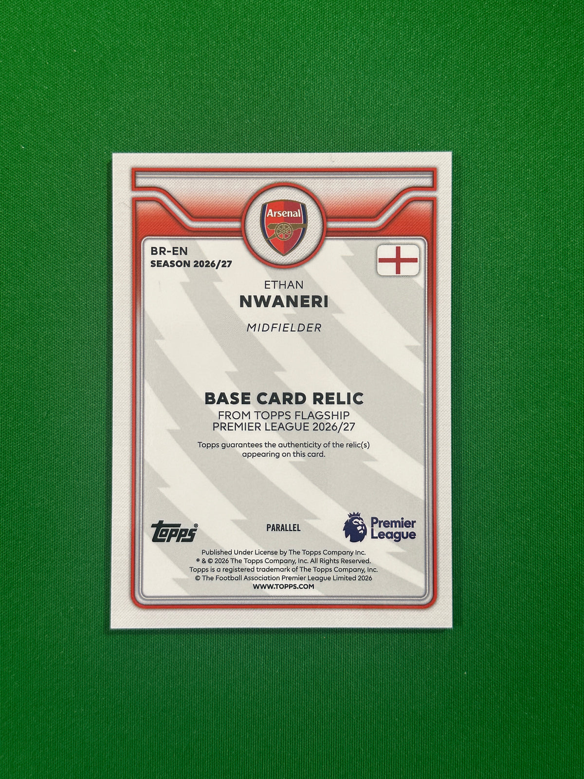 Ethan Nwaneri Relic Purple 052/199 — back