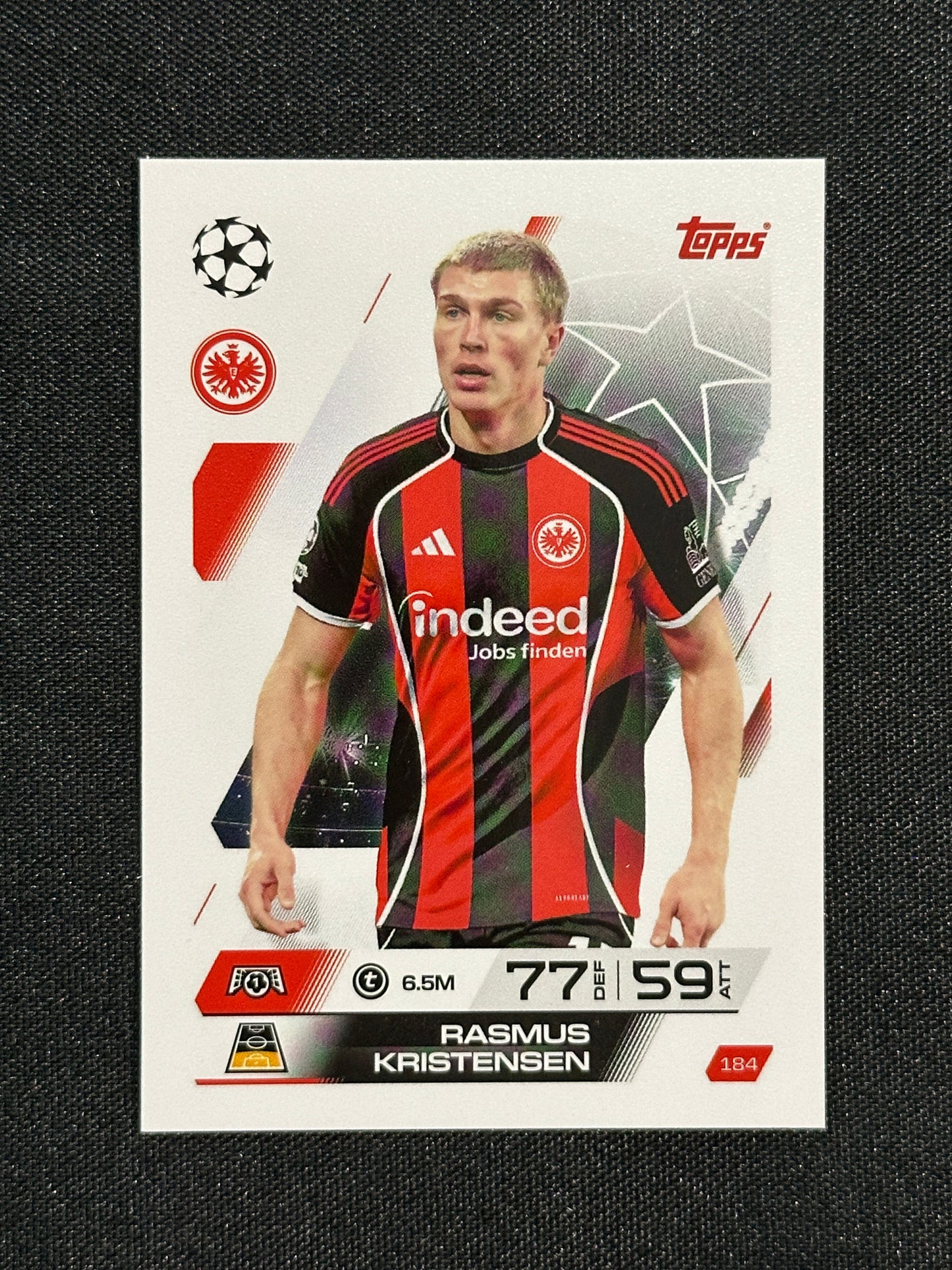 184 Rasmus Kristensen Eintracht Frankfurt Base - Topps Match Attax 2025/26