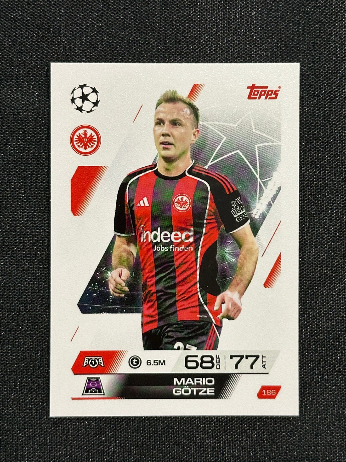 186 Mario Götze Eintracht Frankfurt Base - Topps Match Attax 2025/26