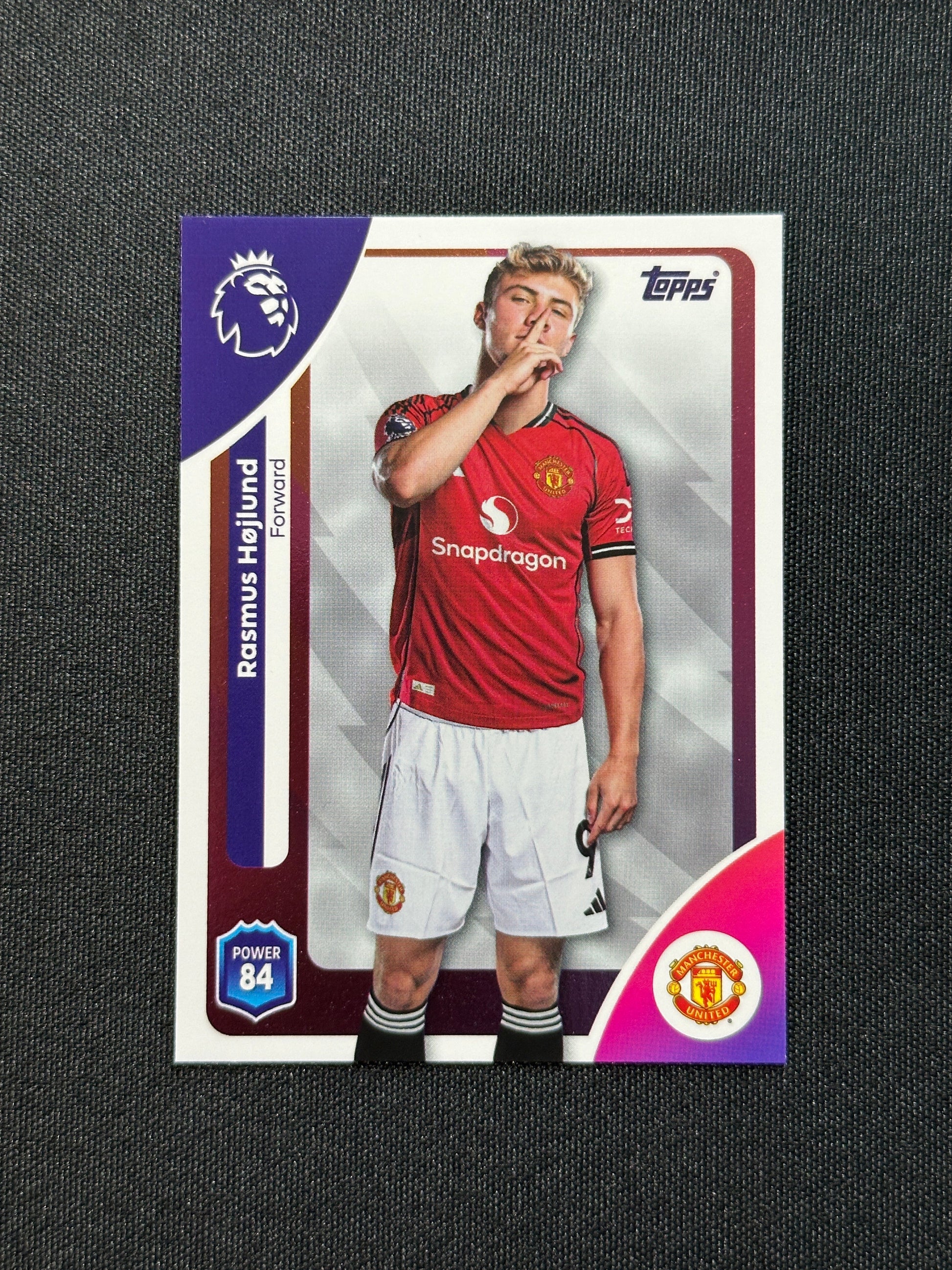 213 Rasmus Højlund Manchester United Base - Topps Premier League 2026