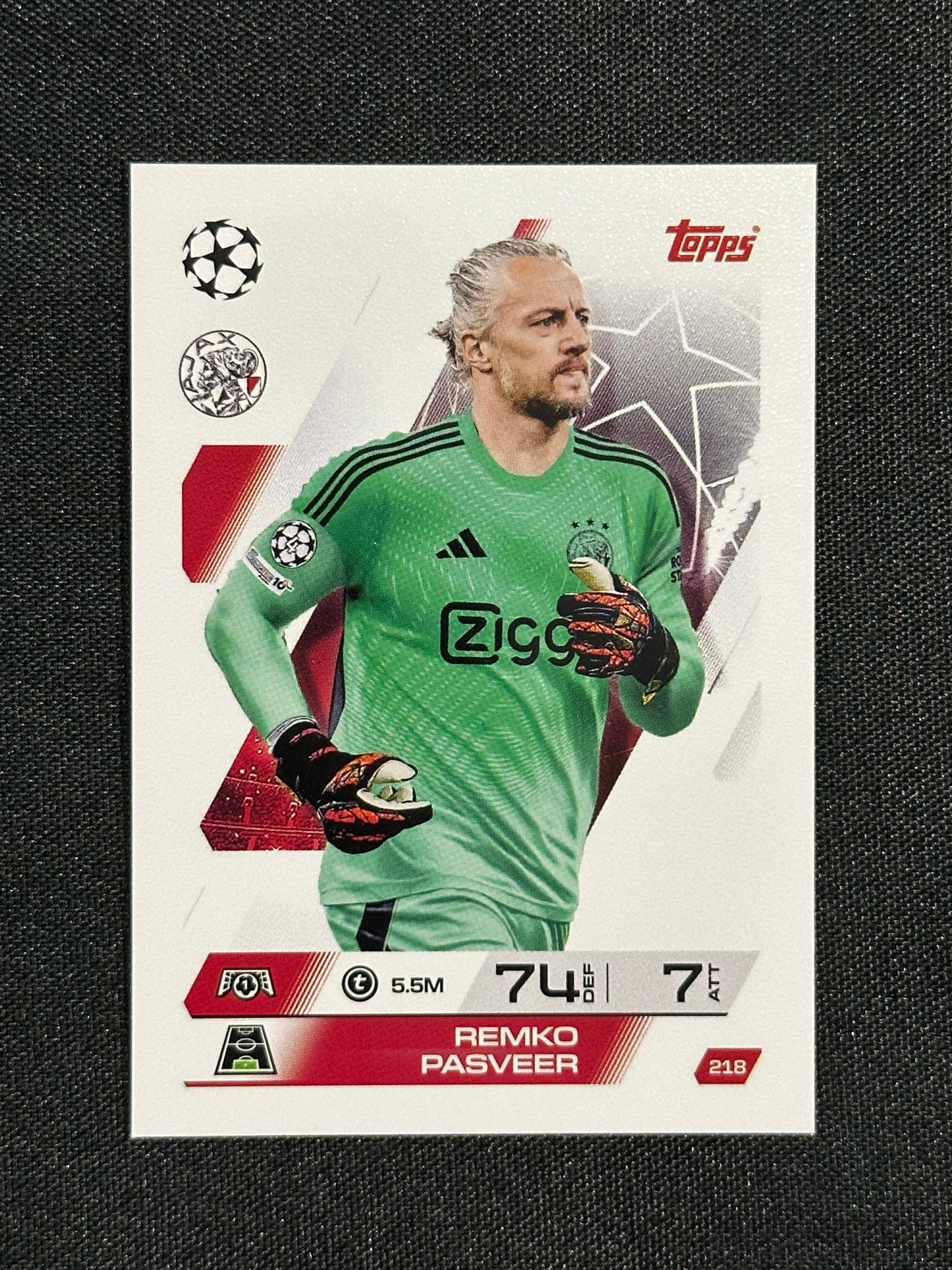 218 Remko Pasveer AFC Ajax Base - Topps Match Attax 2025/26