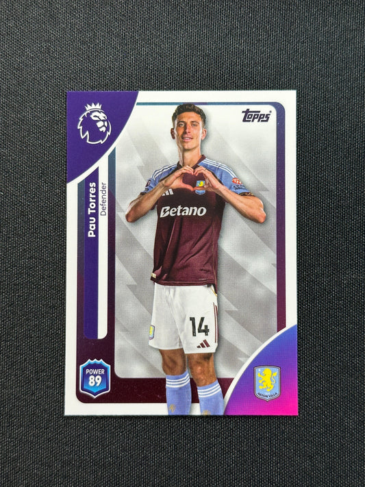 21 Pau Torres Aston Villa Base - Topps Premier League 2026