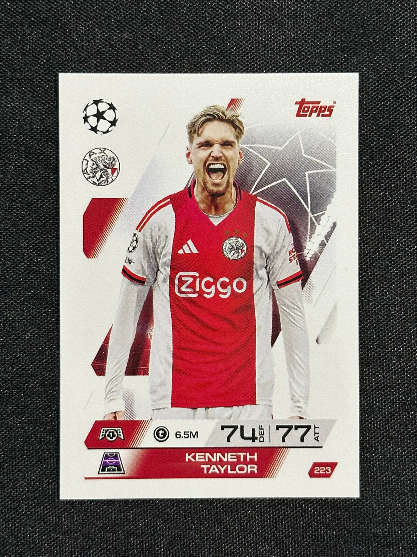 223 Kenneth Taylor AFC Ajax Base - Topps Match Attax 2025/26