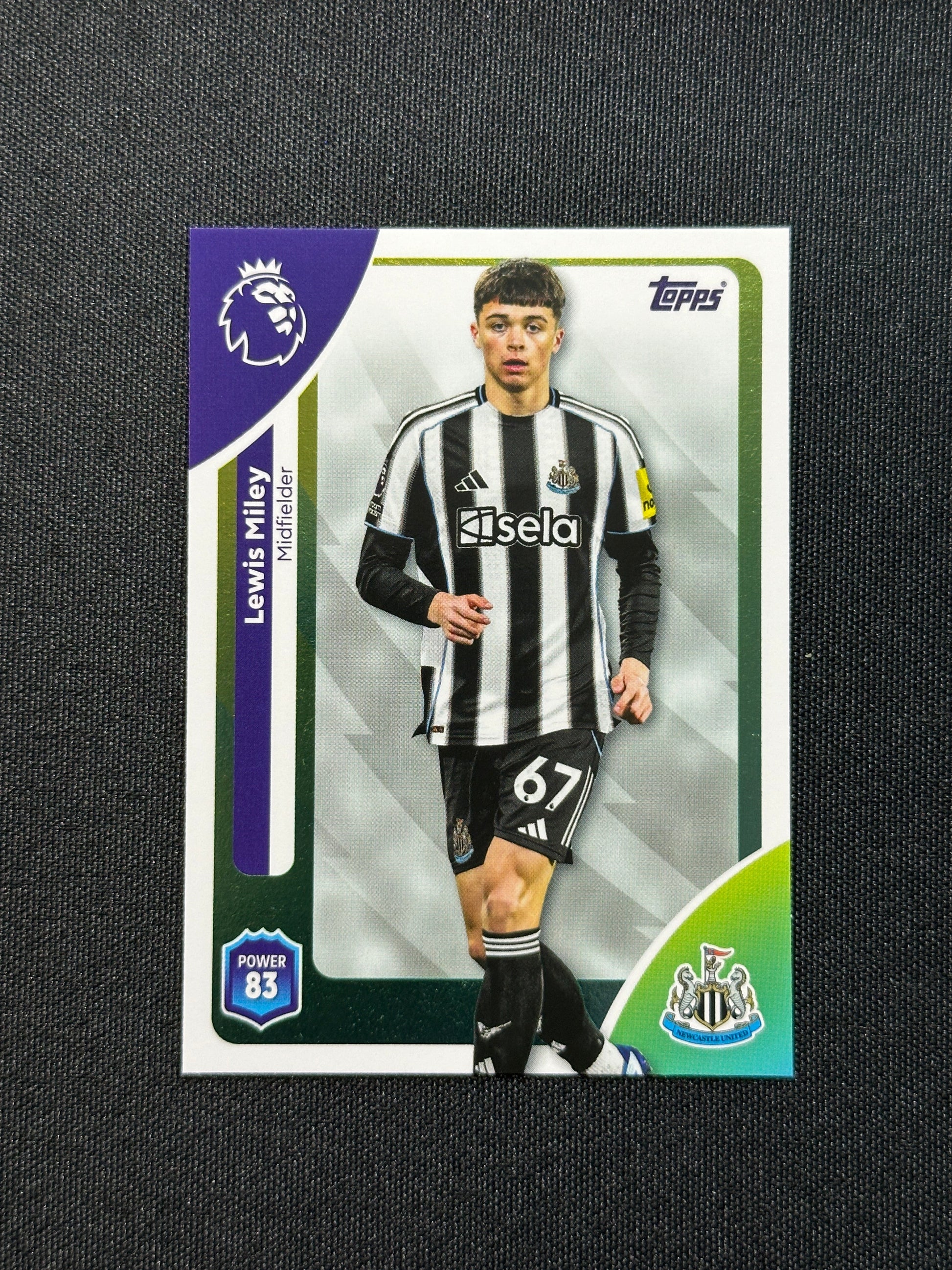 224 Lewis Miley Newcastle Base - Topps Premier League 2026