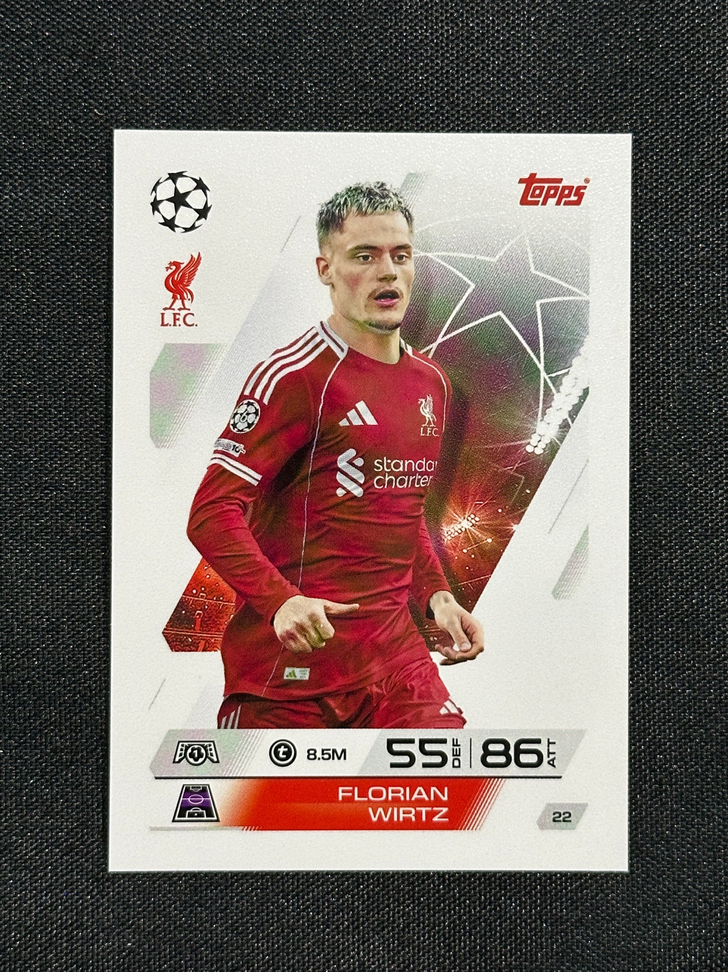 22 Florian Wirtz Liverpool Base - Topps Match Attax 2025/26