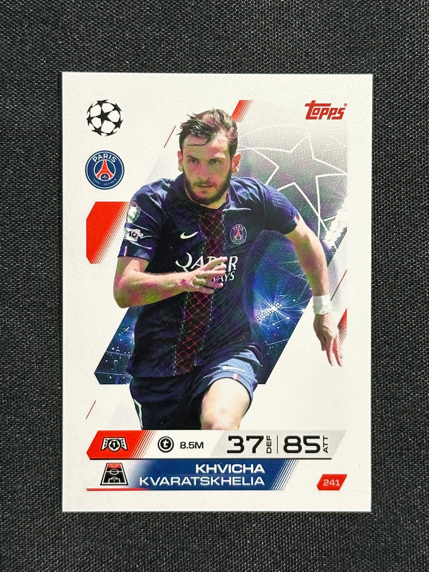 241 Khvicha Kvaratskhelia PSG Base - Topps Match Attax 2025/26