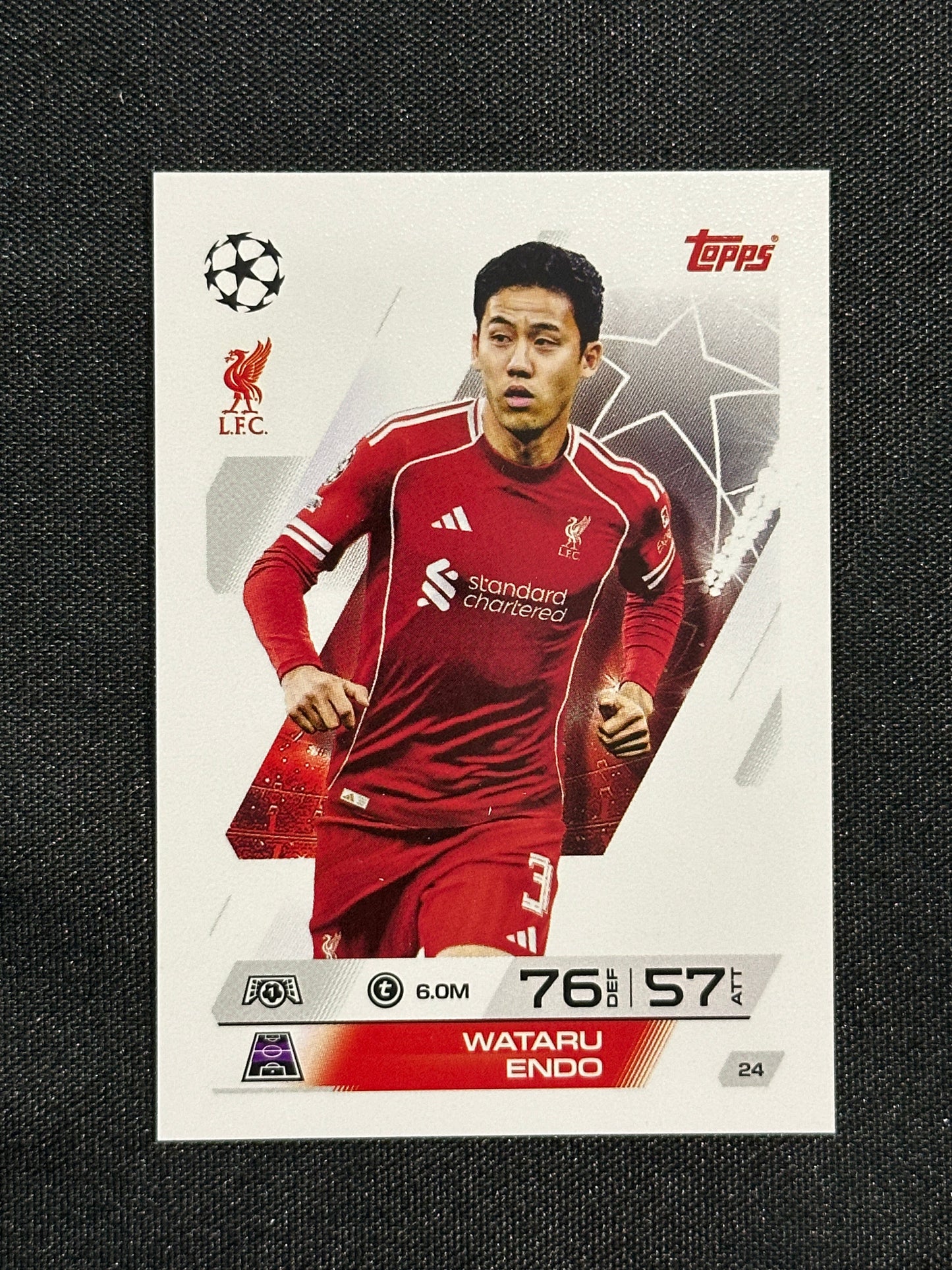 24 Wataru Endo Liverpool Base - Topps Match Attax 2025/26