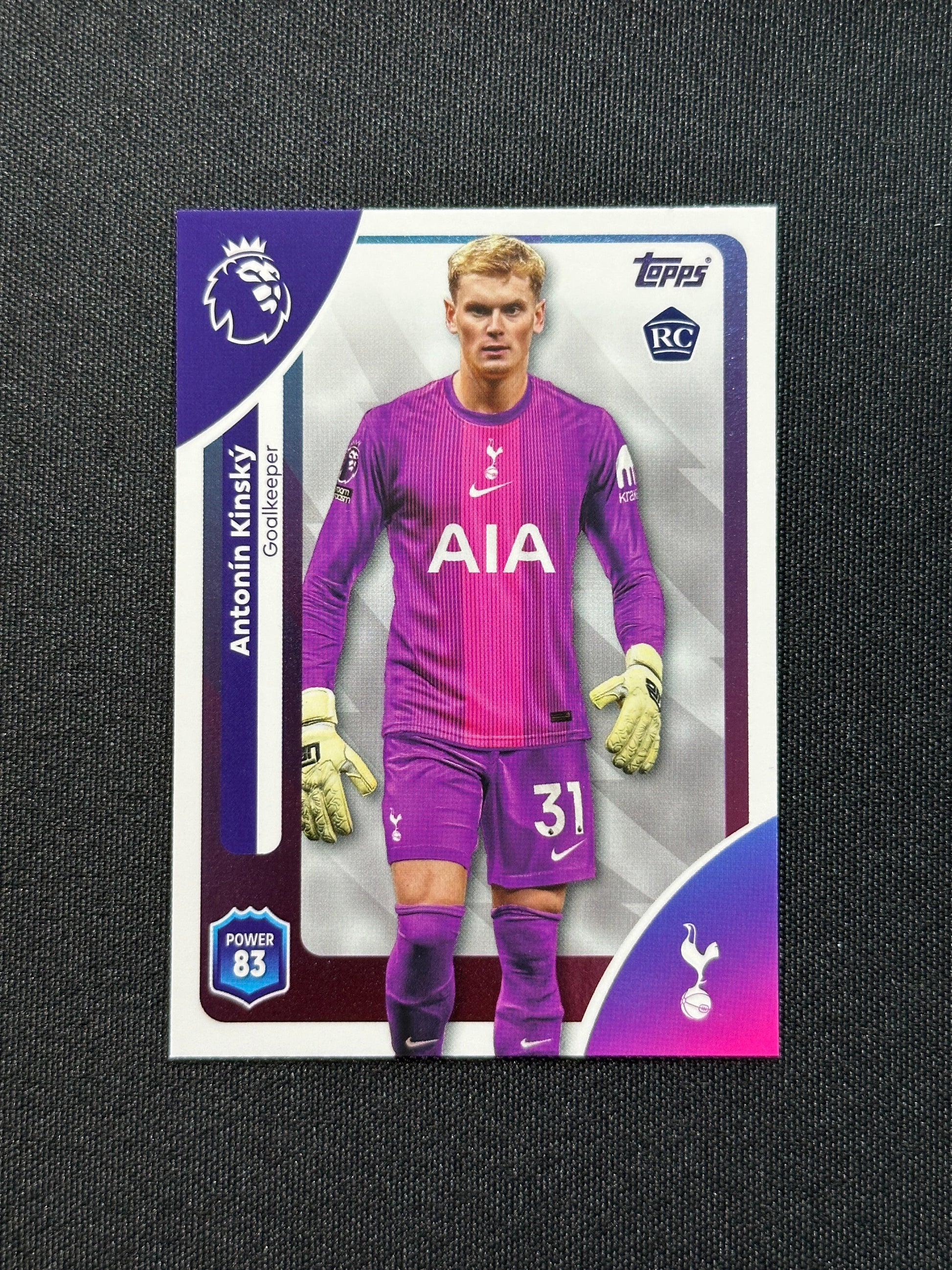 254 Antonin Kinsky Tottenham Hotspur Base - Topps Premier League 2026