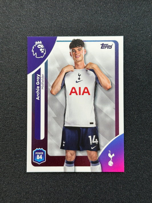 259 Archie Gray Tottenham Hotspur Base - Topps Premier League 2026