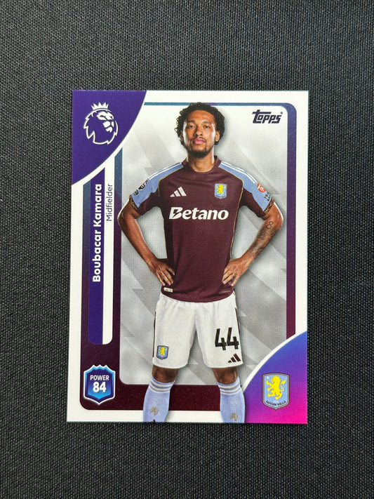 25 Boubacar Kamara Aston Villa Base - Topps Premier League 2026