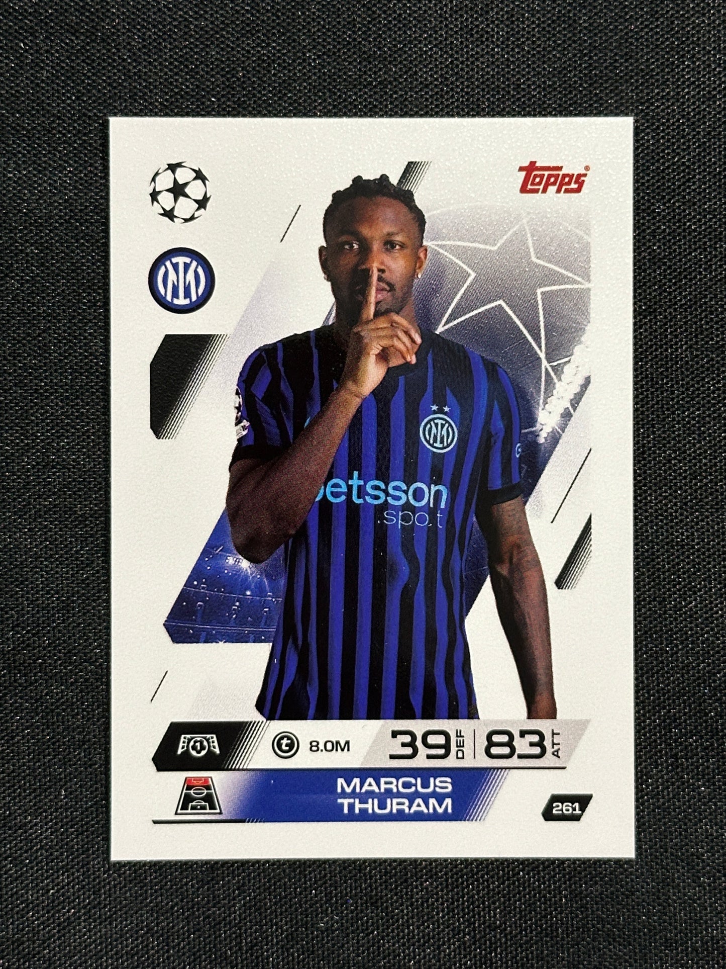 261 Marcus Thuram Inter Milan Base - Topps Match Attax 2025/26