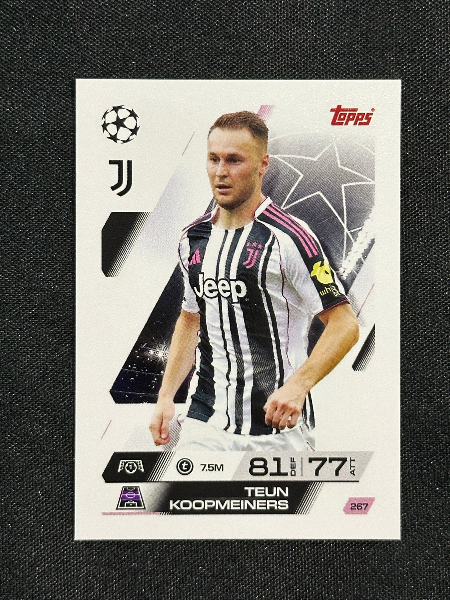 267 Teun Koopmeiners Juventus Base - Topps Match Attax 2025/26
