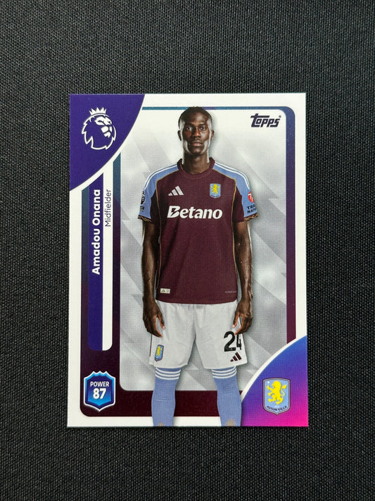 26 Amadou Onana Aston Villa Base - Topps Premier League 2026