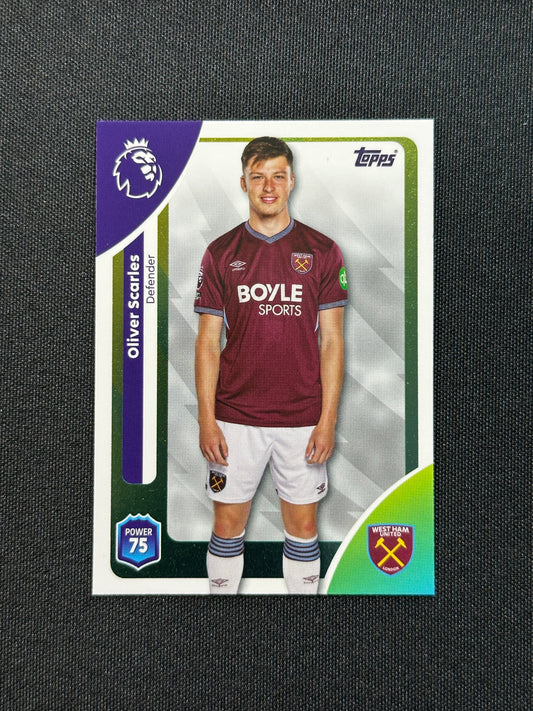 277 Oliver Scarles West Ham Base - Topps Premier League 2026