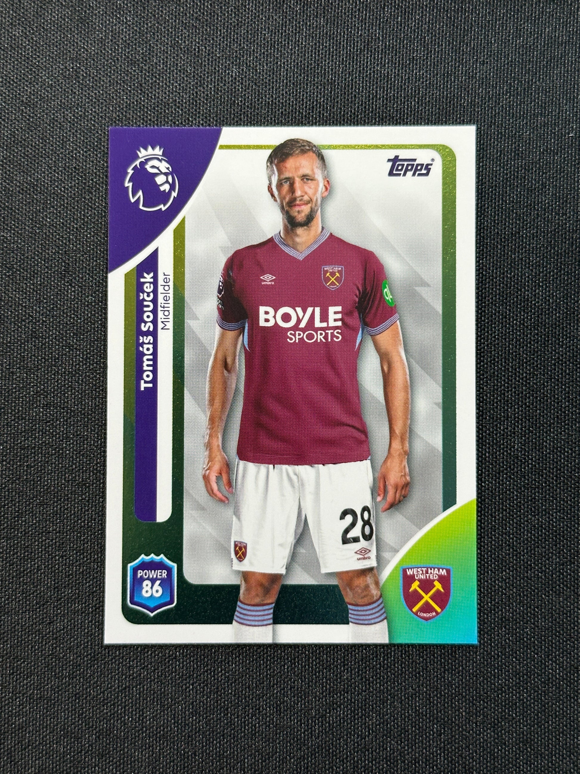 278 Tomáš Souček West Ham Base - Topps Premier League 2026