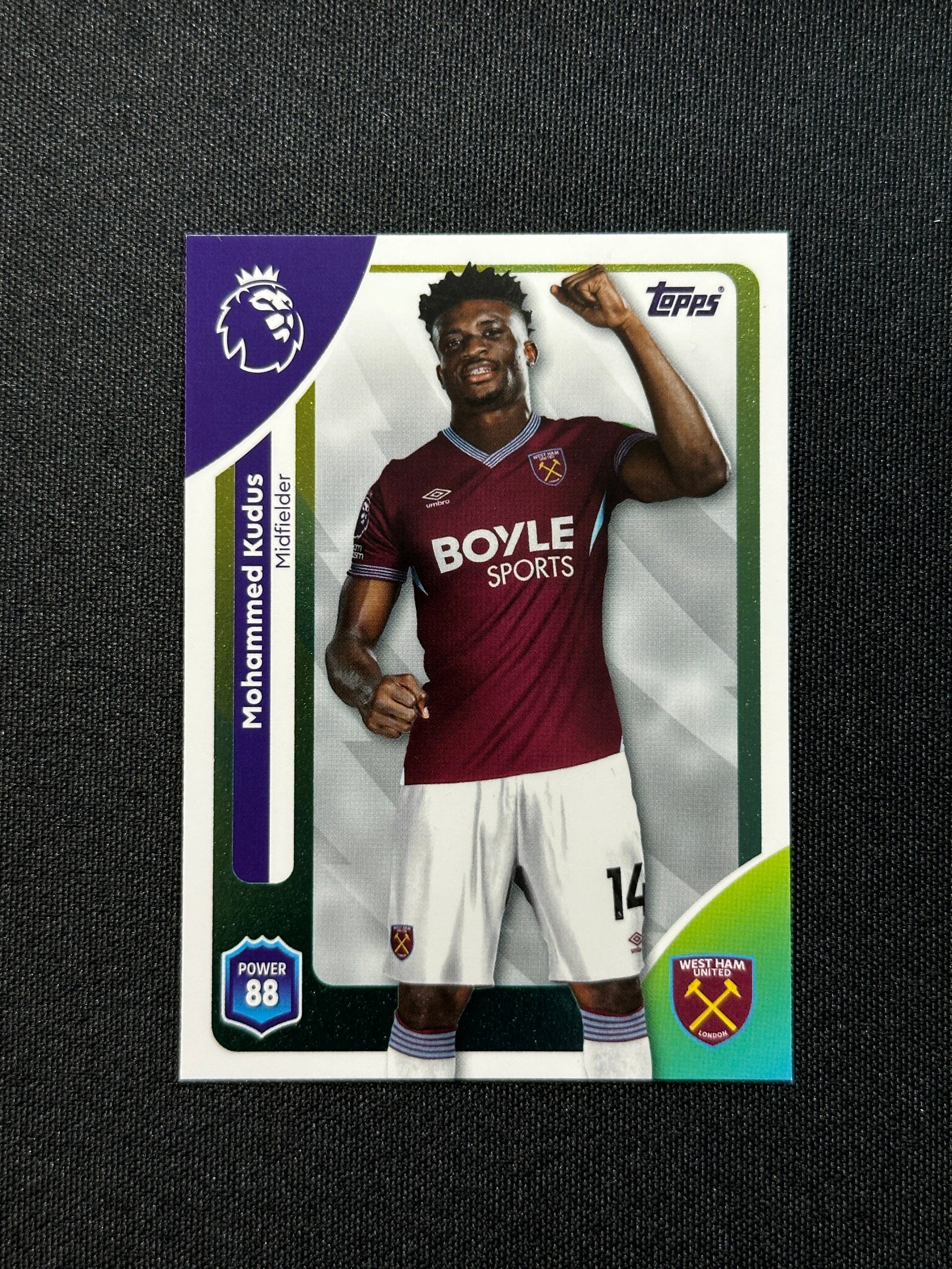 281 Mohammed Kudus West Ham Base - Topps Premier League 2026