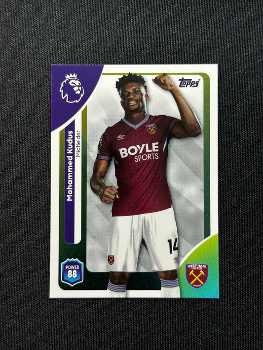 281 Mohammed Kudus West Ham Base - Topps Premier League 2026