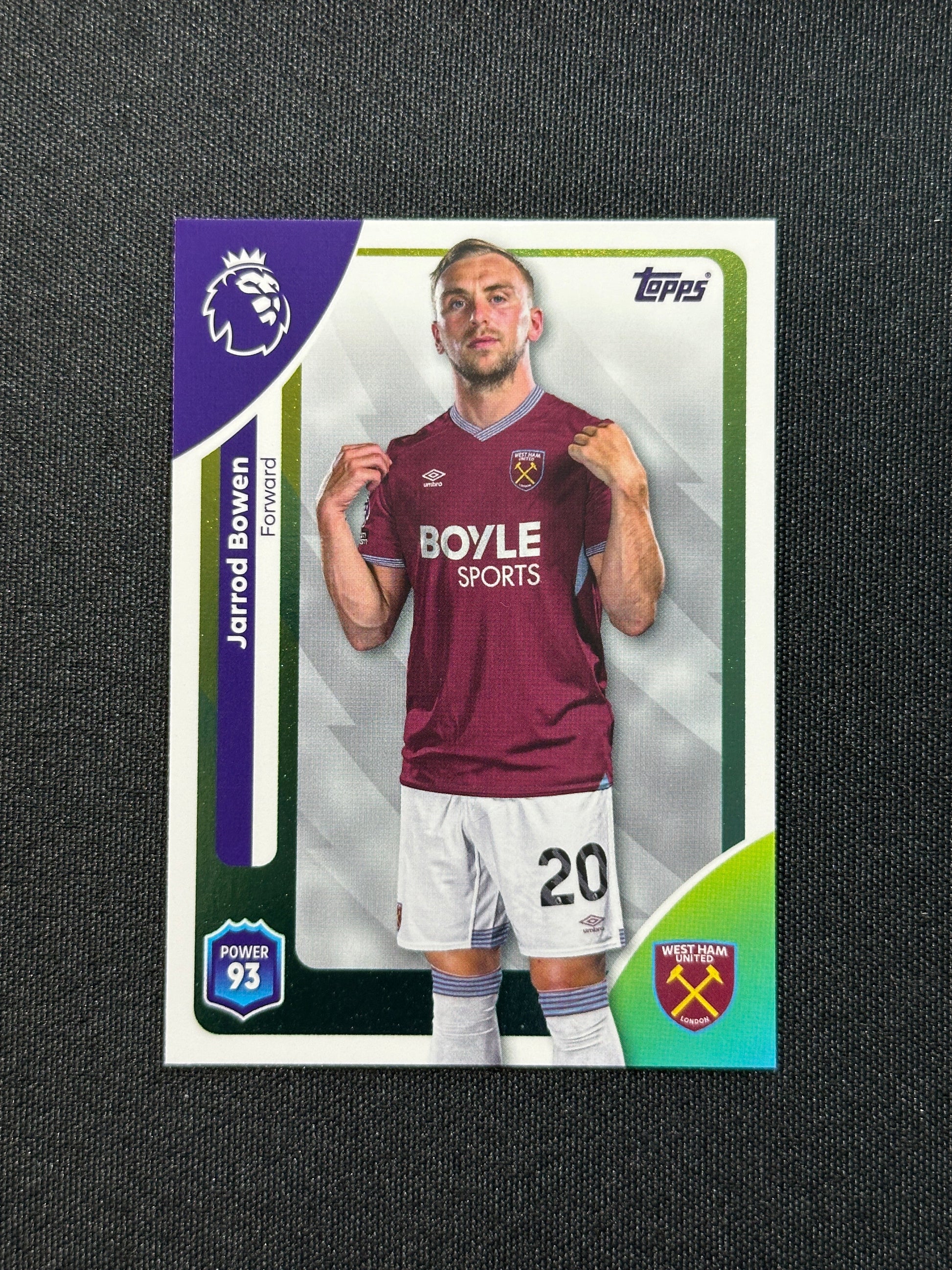 284 Jarrod Bowen West Ham Base - Topps Premier League 2026