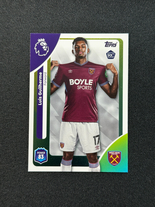 285 Luis Guilherme West Ham Base - Topps Premier League 2026