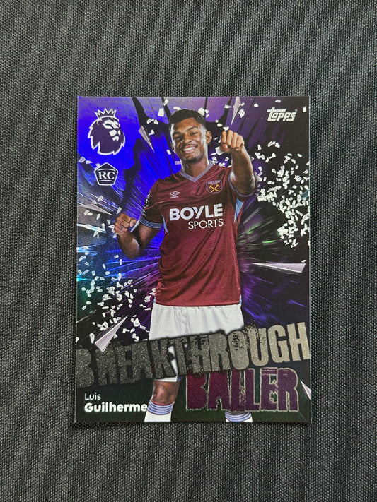 288 Luis Guilherme West Ham Breakthrough Baller - Topps Premier League 2026