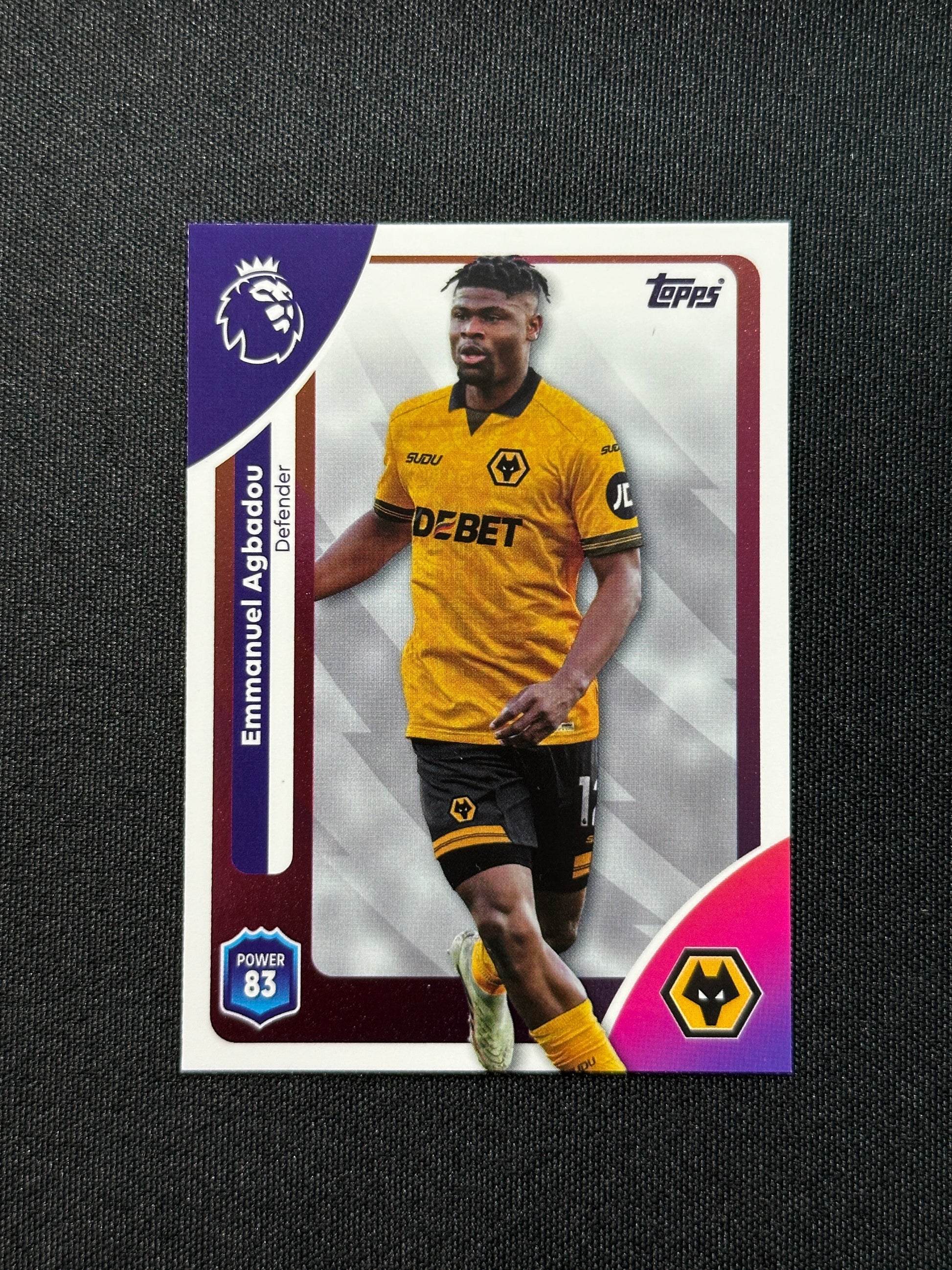 293 Emmanuel Agbadou Wolves Base - Topps Premier League 2026