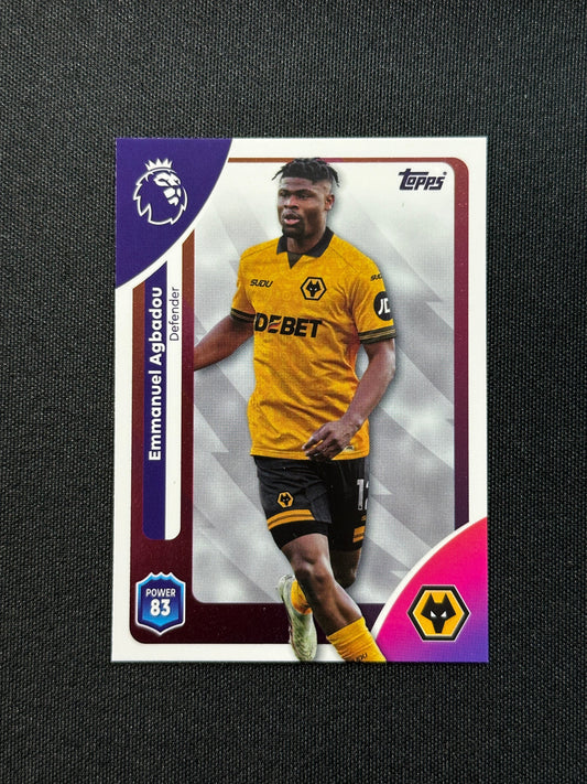293 Emmanuel Agbadou Wolves Base - Topps Premier League 2026