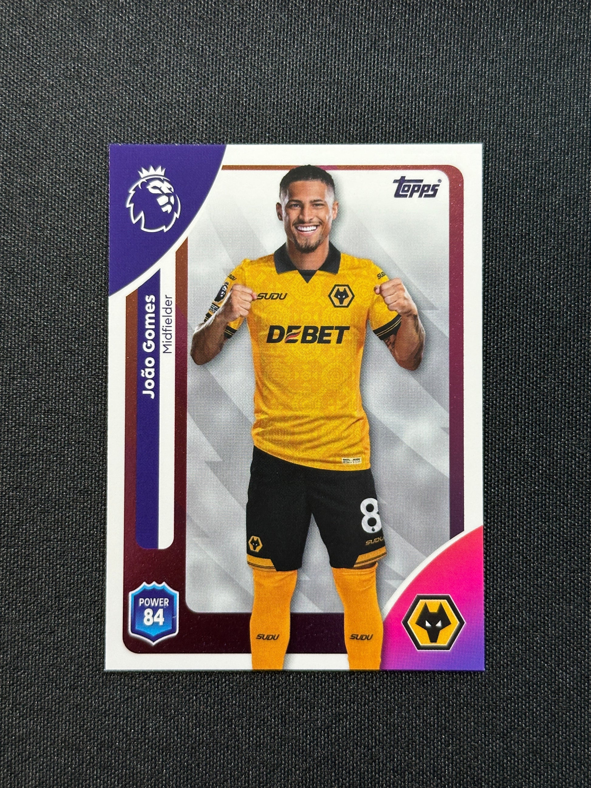 298 João Gomes Wolves Base - Topps Premier League 2026
