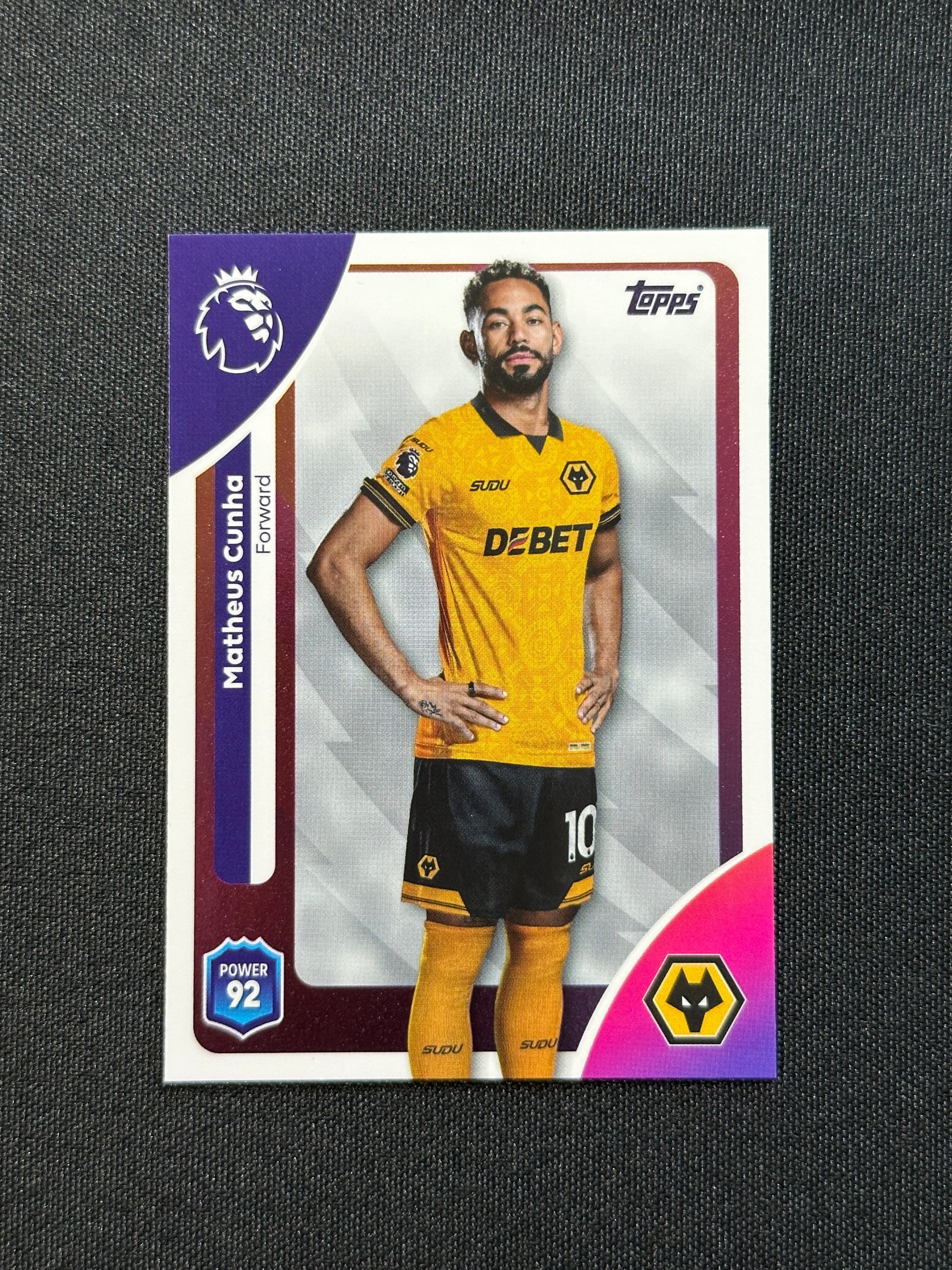 303 Matheus Cunha Wolves Base - Topps Premier League 2026