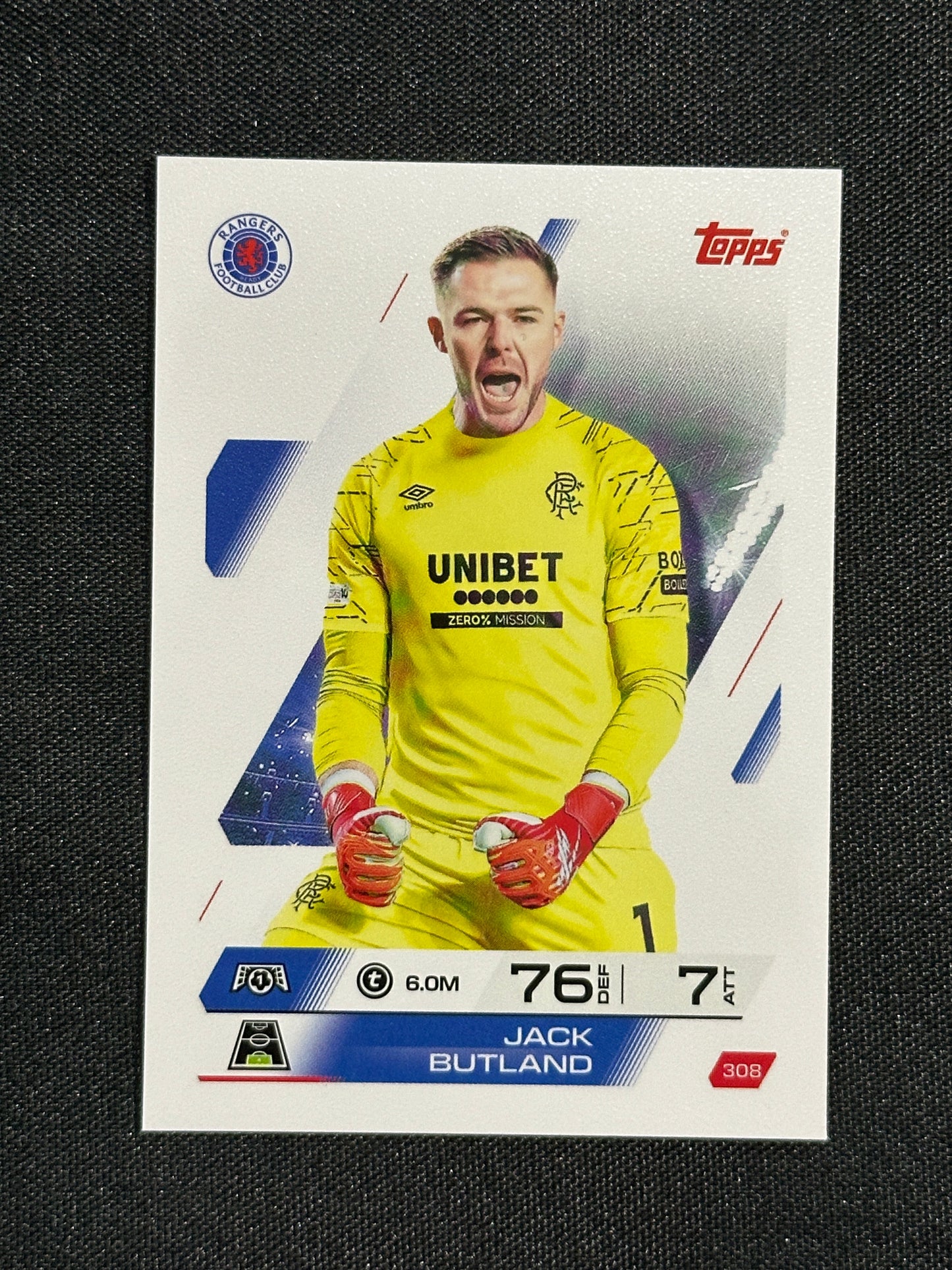 308 Jack Butland Rangers Base - Topps Match Attax 2025/26
