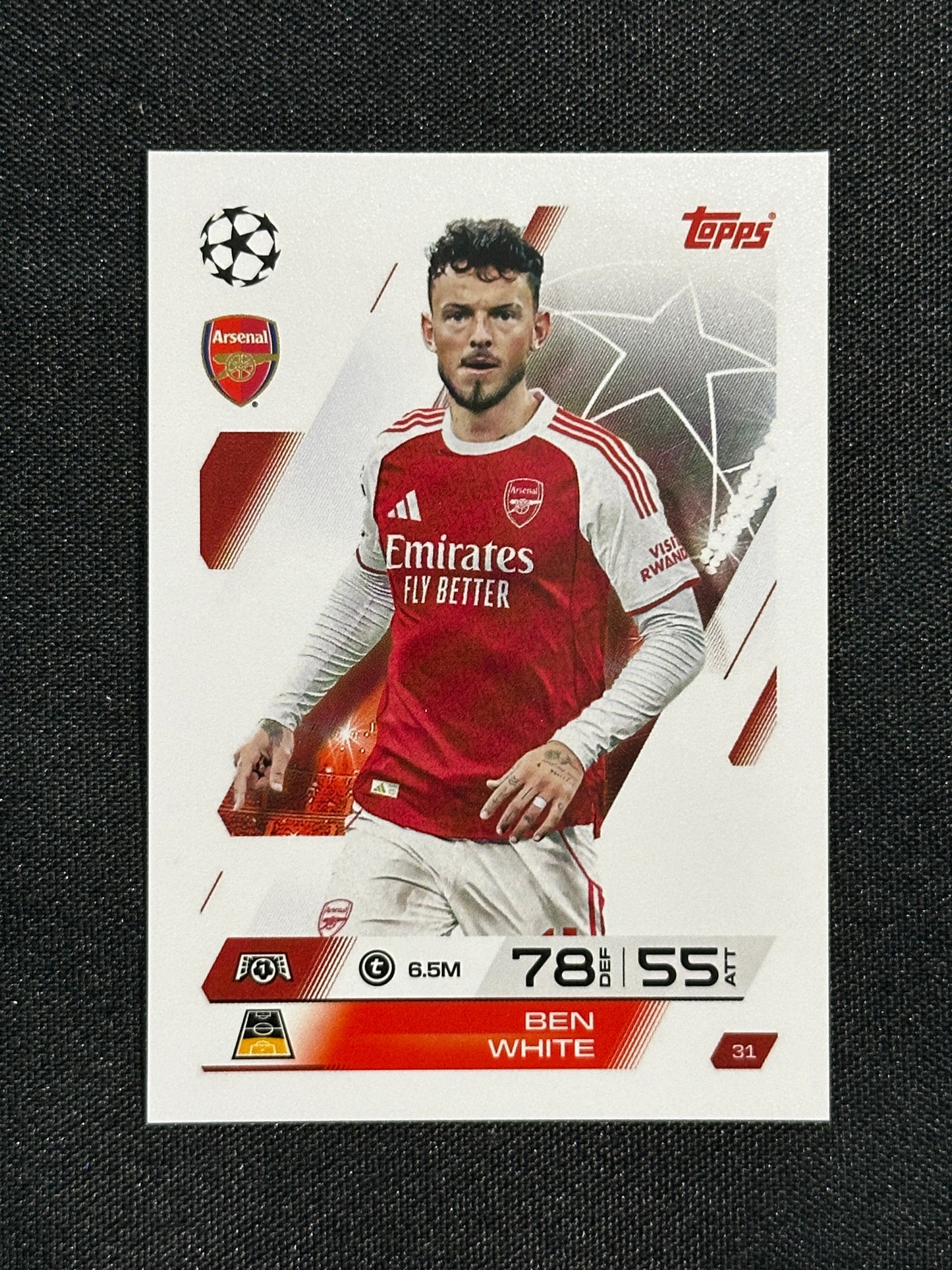 31 Ben White Arsenal Base - Topps Match Attax 2025/26