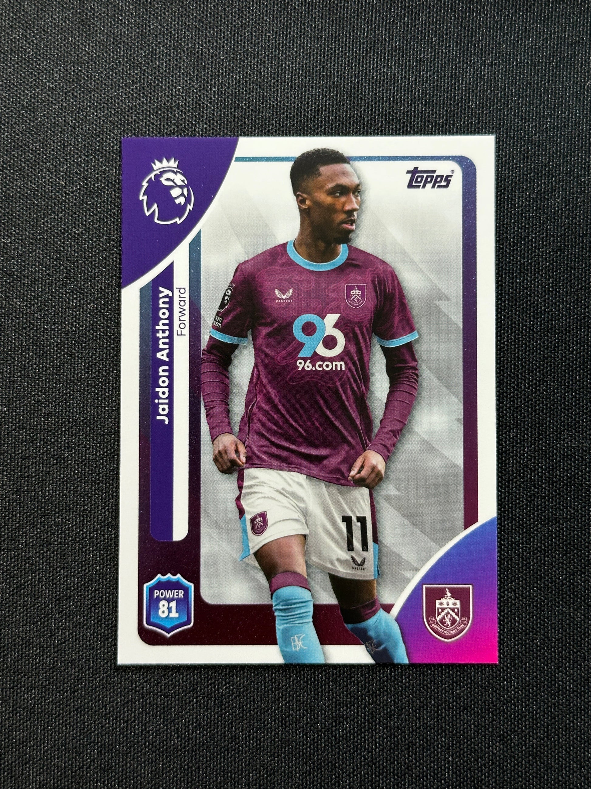 320 Jaidon Anthony Burnley Base - Topps Premier League 2026