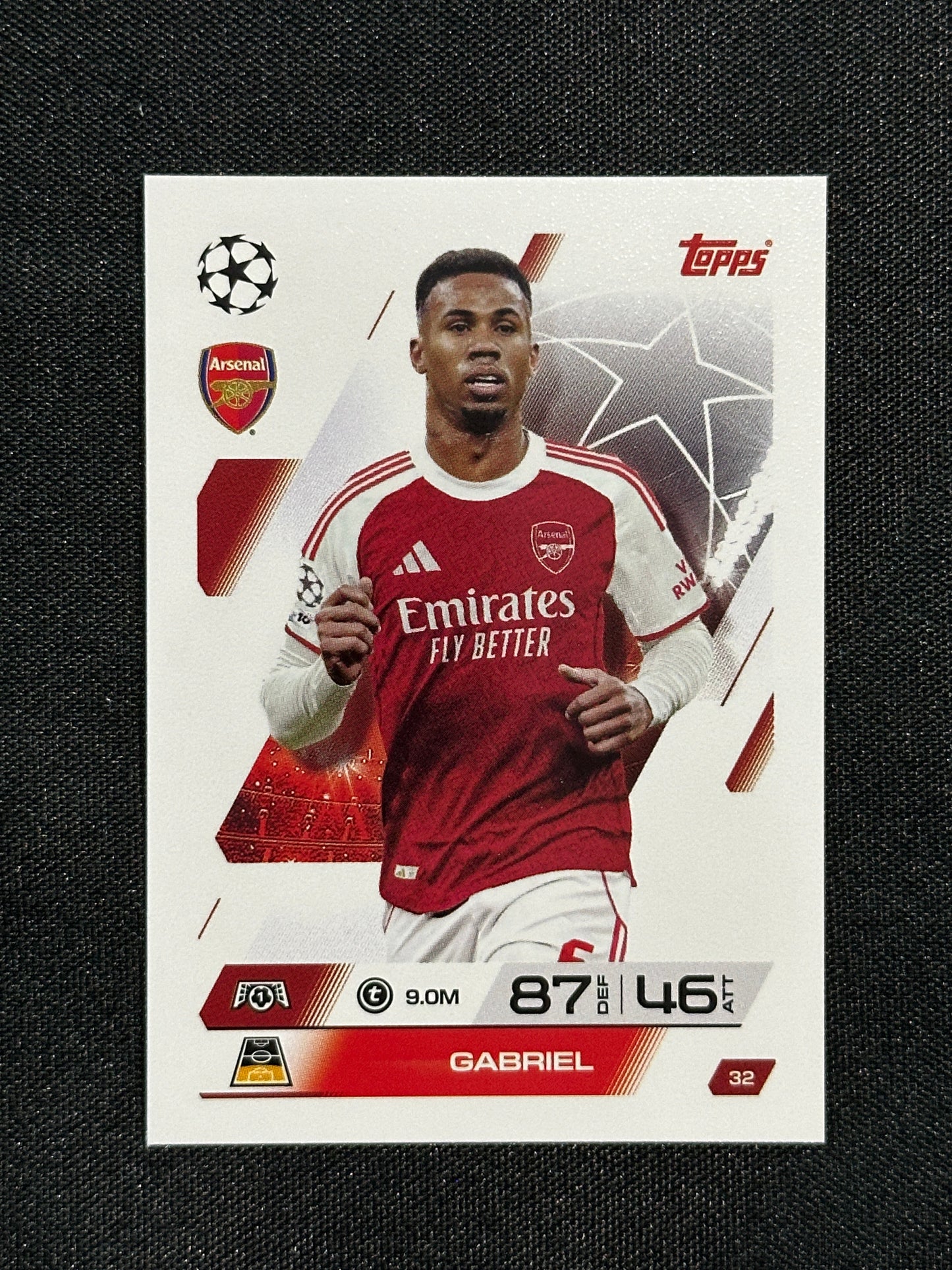 32 Gabriel Arsenal Base - Topps Match Attax 2025/26