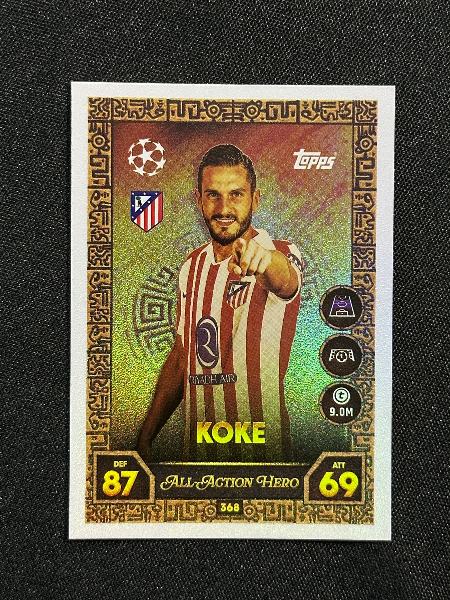 368 Koke Atletico Madrid All-Action Hero - Topps Match Attax 2025/26