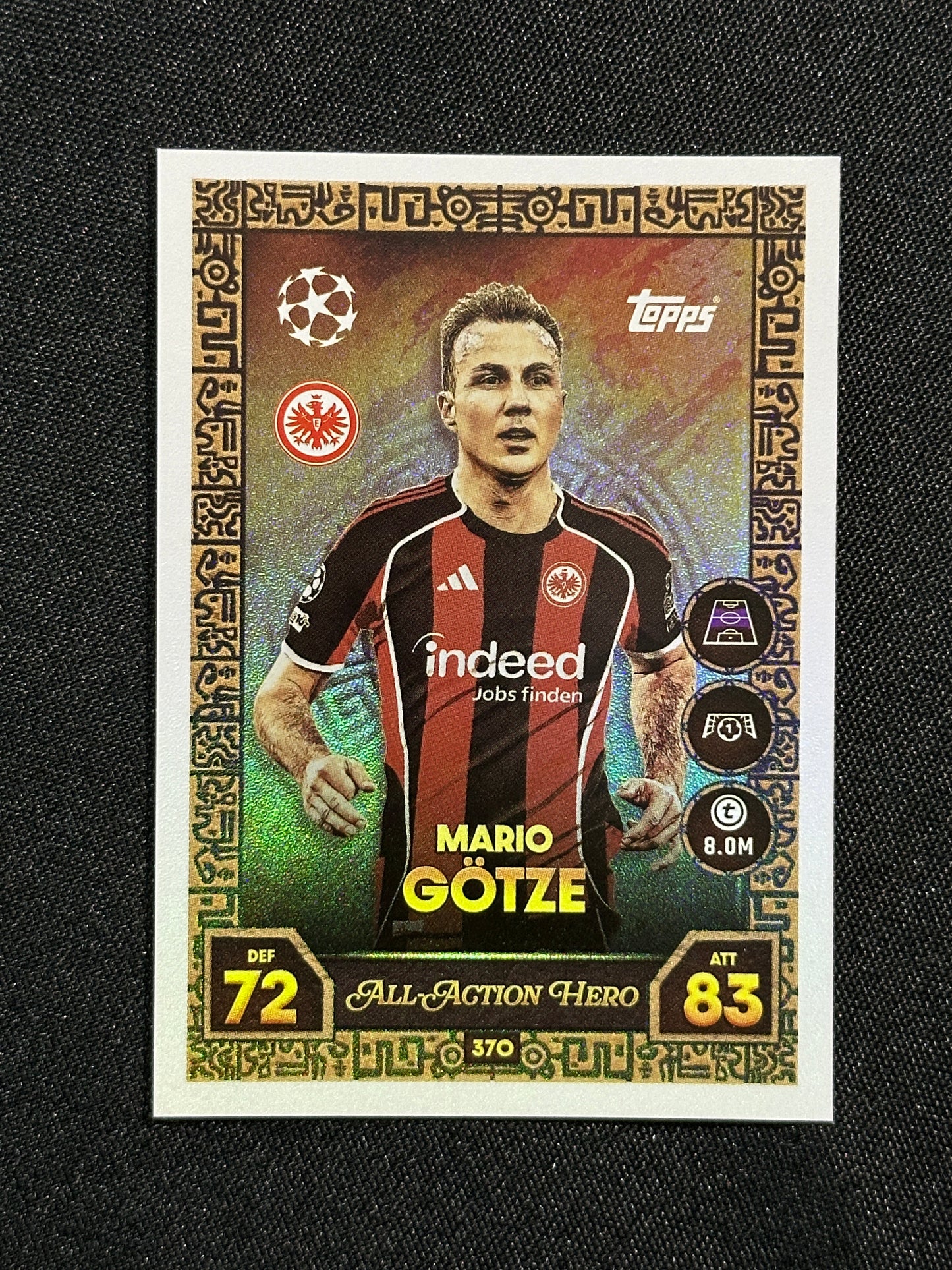 370 Mario Götze Eintracht Frankfurt All-Action Hero - Topps Match Attax 2025/26
