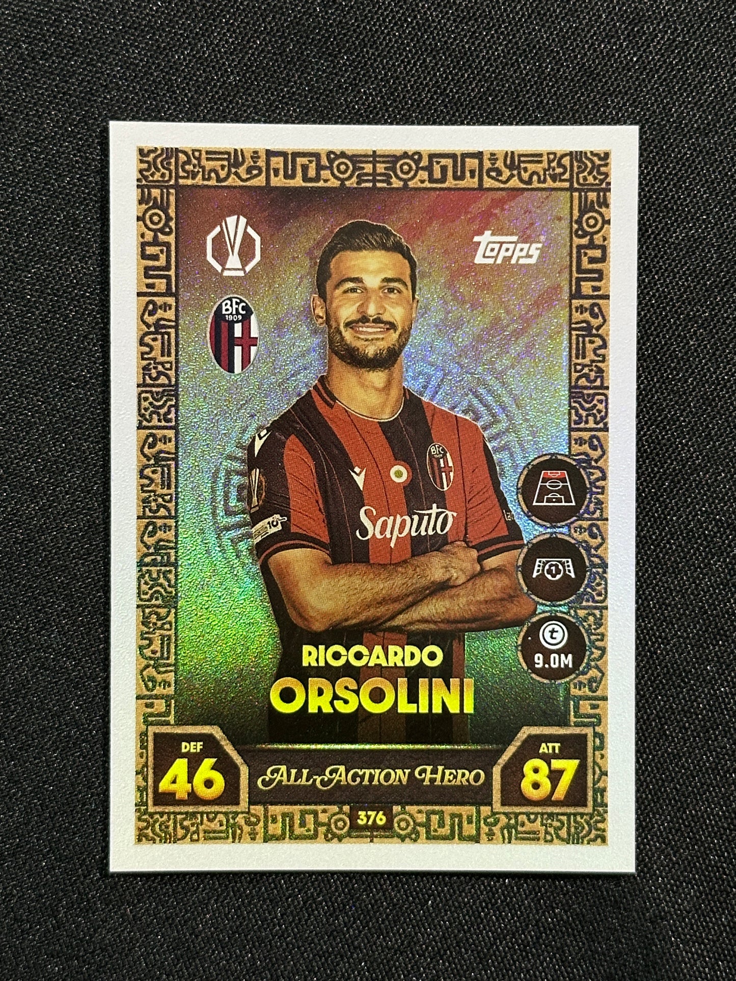 376 Riccardo Orsolini Bologna 1909 All-Action Hero - Topps Match Attax 2025/26